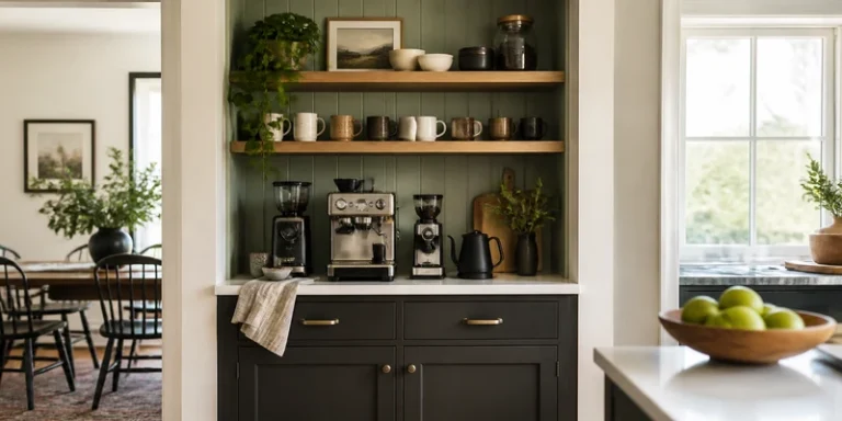 Coffee Bar Ideas: Corners, Nooks, and Full Station Walls