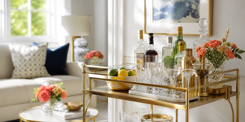How to Style a Bar Cart: A Simple Five Step Method