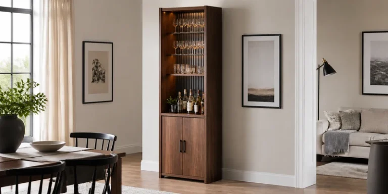 Tall Bar Cabinet Picks That Maximize a Narrow Wall